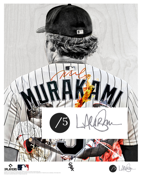 "MUNE" (Munetaka Murakami) Chicago White Sox - Officially Licensed MLB Print - Limited Release METALLIC SILVER ARTIST AUTO /5