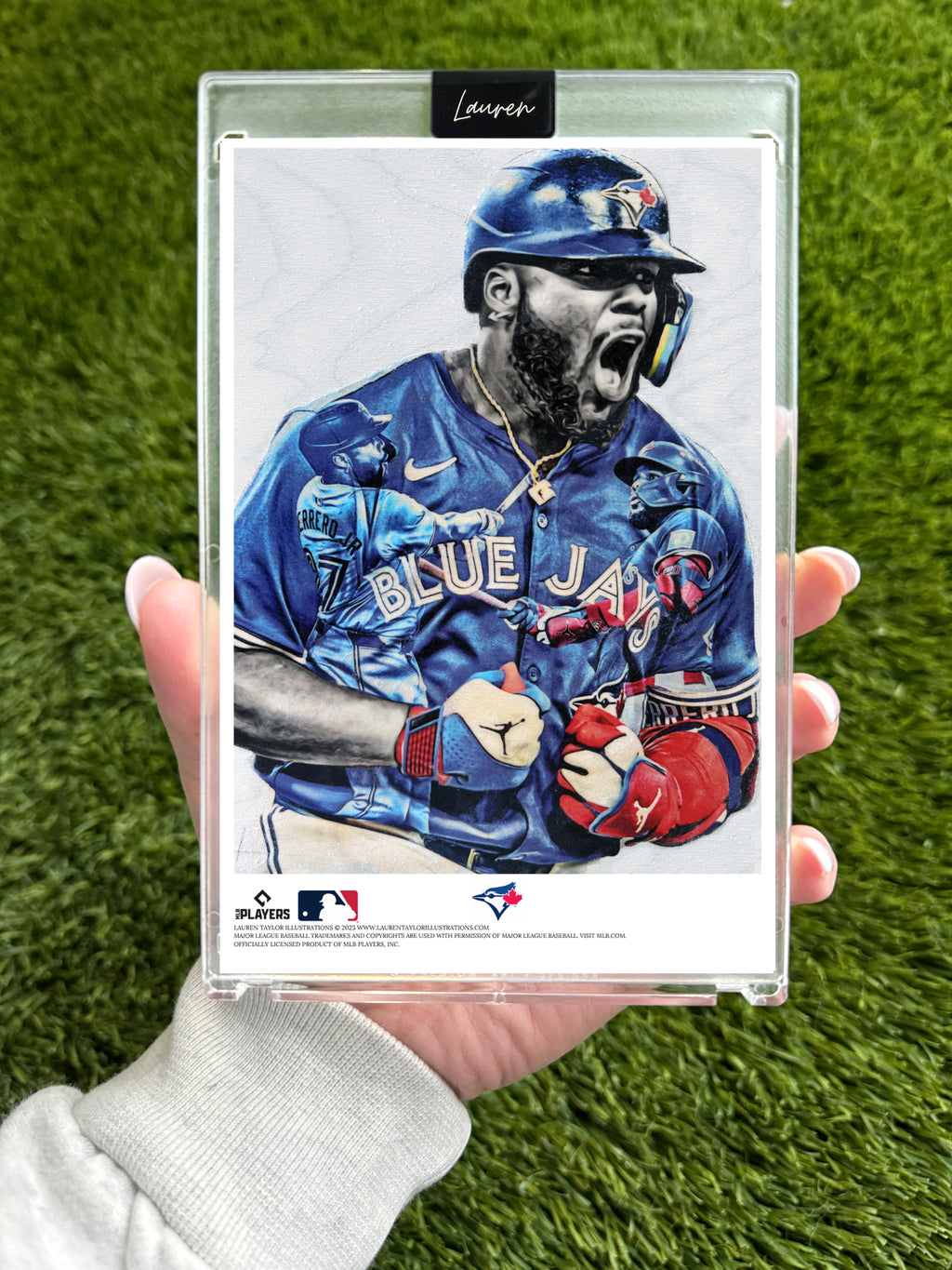"Plakata" (Vlad Guerrero Jr.) Toronto Blue Jays MLB Print Collectible 4x6 Art Slab - /25 Artist Autographed