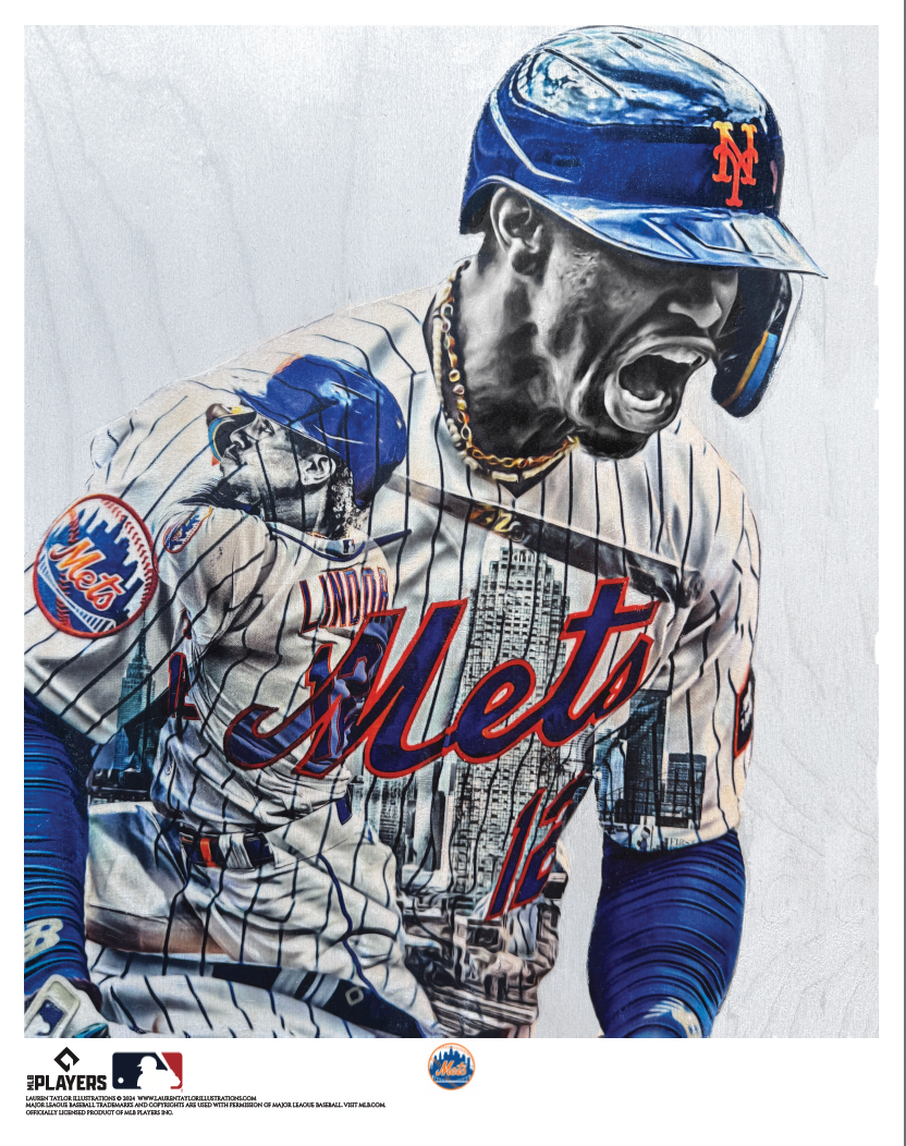 "Lindor" (Francisco Lindor) New York Mets - Officially Licensed MLB Print - Limited Release /200