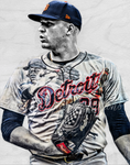 "Skubal” (Tarik Skubal) Detroit Tigers - 1/1 Original on Birchwood