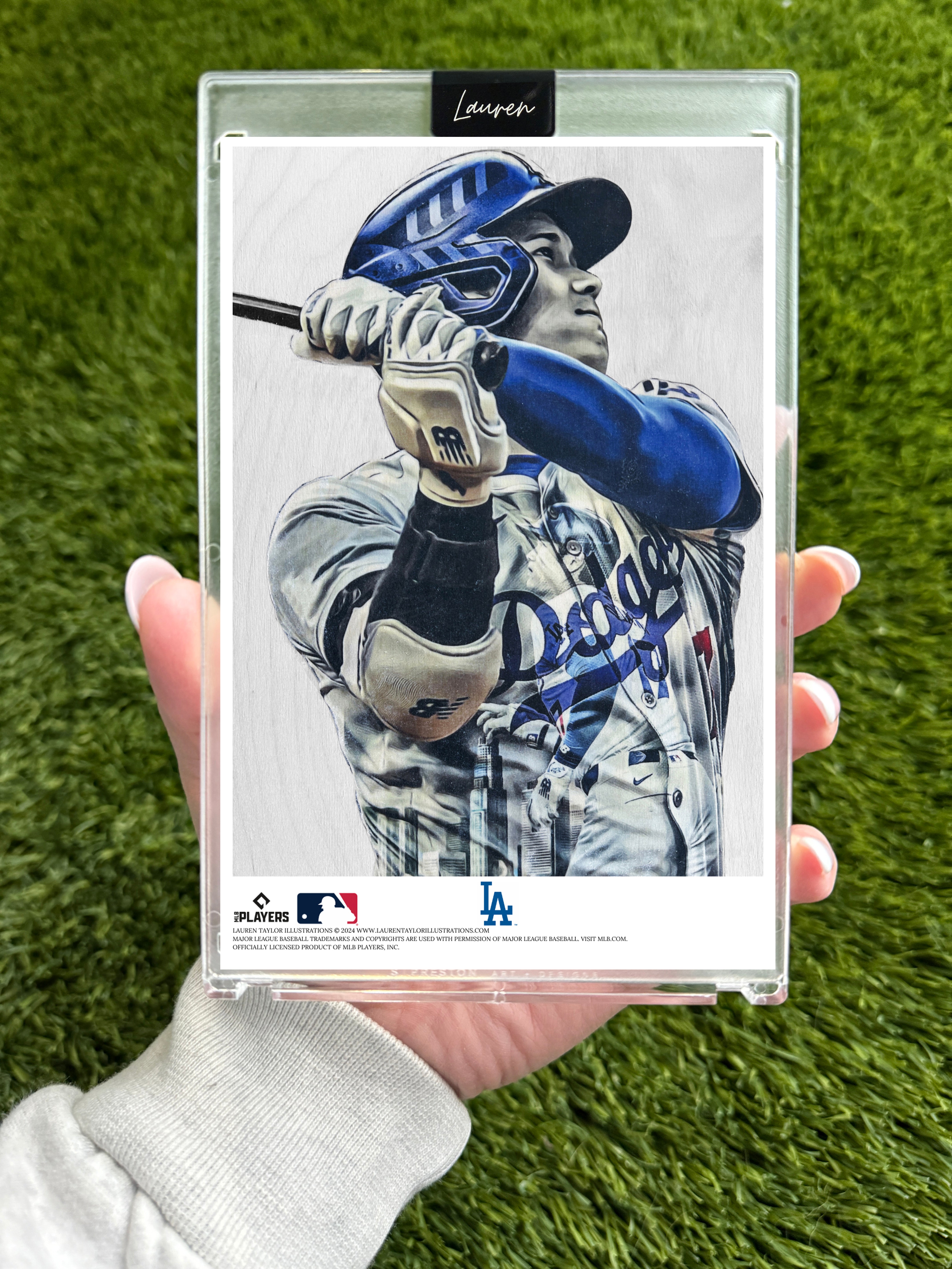 "Sho Time In LA Part I" MLB Print Collectible 4x6 Art Slab - /25 Artist Autograph