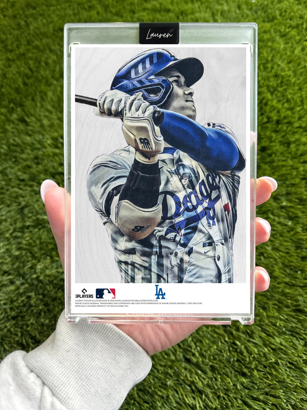 "Sho Time in LA Part I" MLB Print Collectible 4x6 Art Slab - 1/1 Gold Artist Autograph