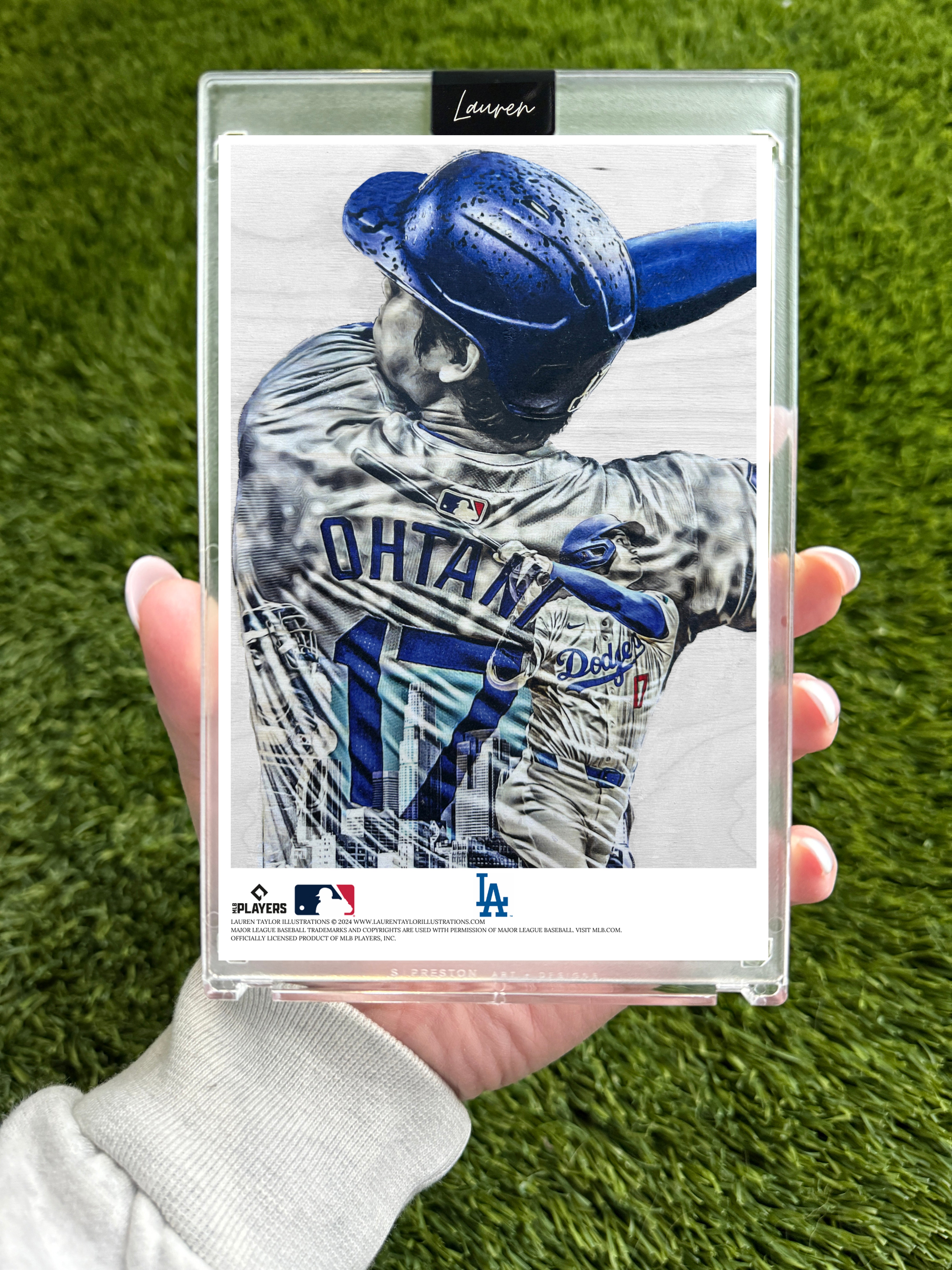 "Sho Time in LA Part II" MLB Print Collectible 4x6 Art Slab - 1/1 Gold Artist Autograph