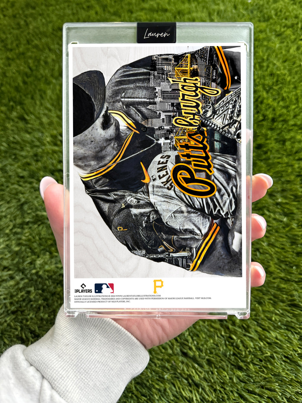 "sKenes" (Paul Skenes) MLB Print Collectible 4x6 Art Slab - /25 Artist Autograph