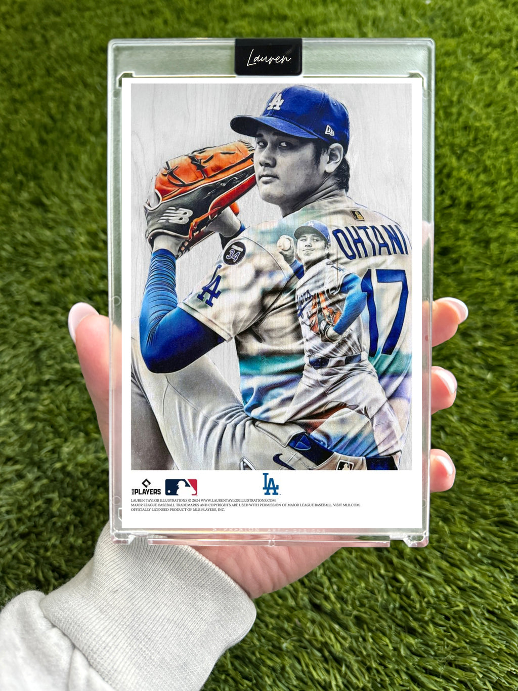 "The Unicorn" MLB Print Collectible 4x6 Art Slab - 1/1 Gold Artist Autograph