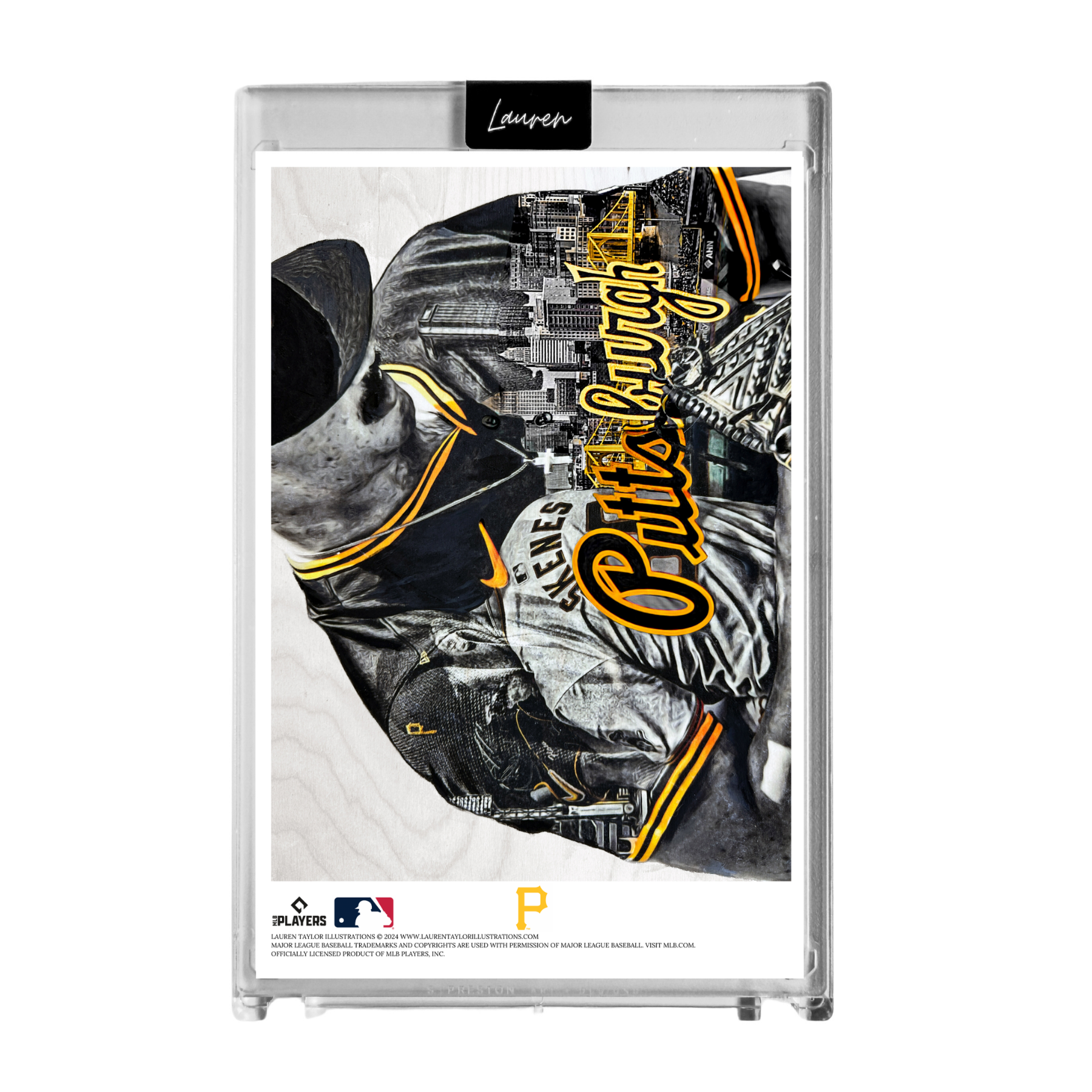 "sKenes" (Paul Skenes) MLB Print Collectible 4x6 Art Slab - 1/1 Gold Artist Autograph