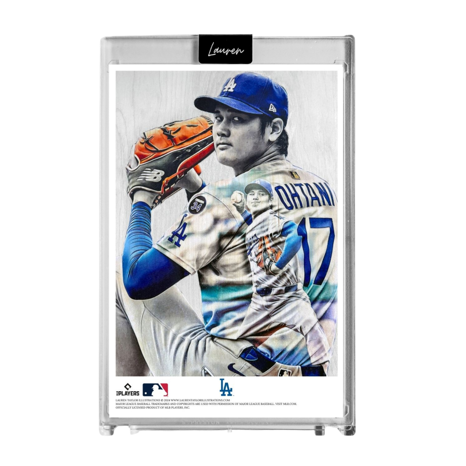 "The Unicorn" MLB Print Collectible 4x6 Art Slab - 1/1 Gold Artist Autograph