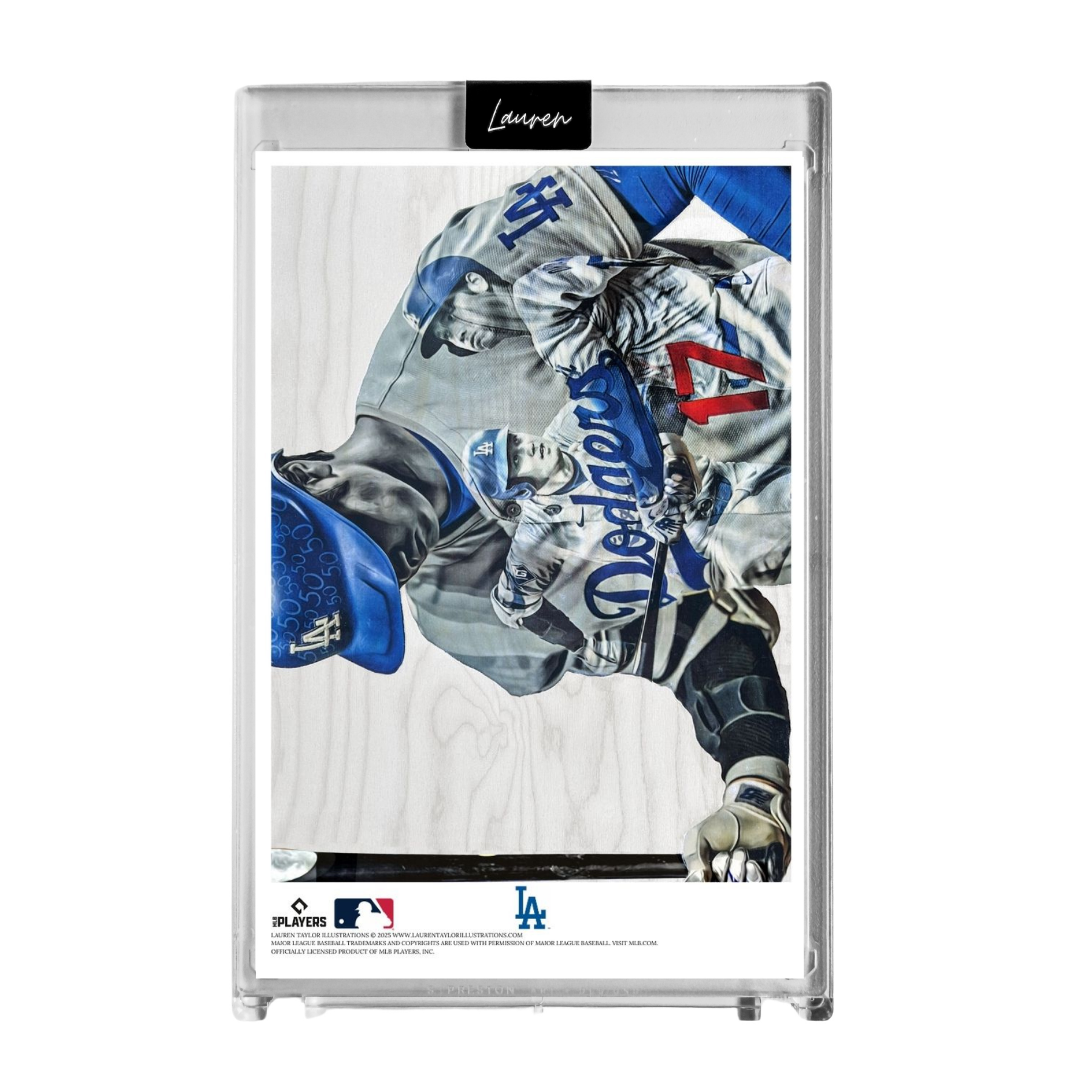 "50/50" (Shohei Ohtani) MLB Print Collectible 4x6 Art Slab - 1/1 Gold Artist Autograph