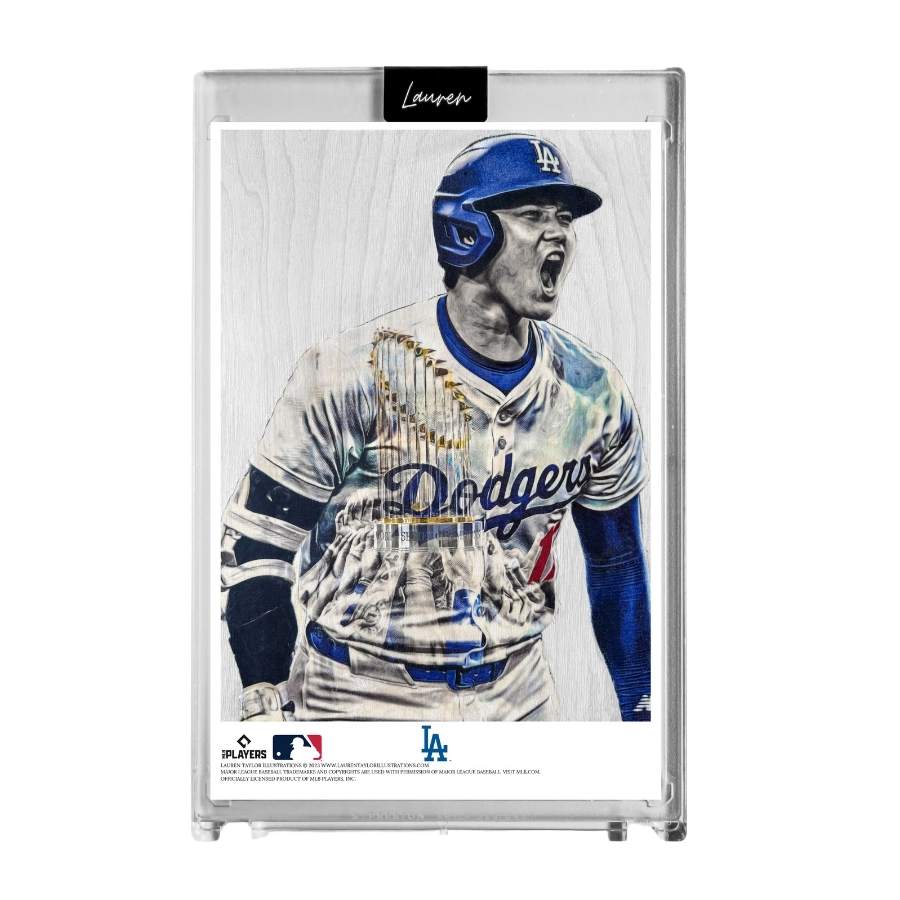 "World Series Shohei Ohtani" MLB Print Collectible 4x6 Art Slab - /25 Artist Autograph