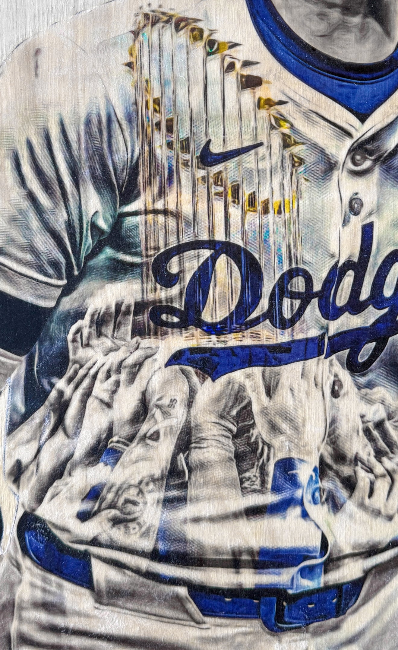 "World Series Ohtani" (Shohei Ohtani) Los Angeles Dodgers - Officially Licensed MLB Print - Limited Release /500