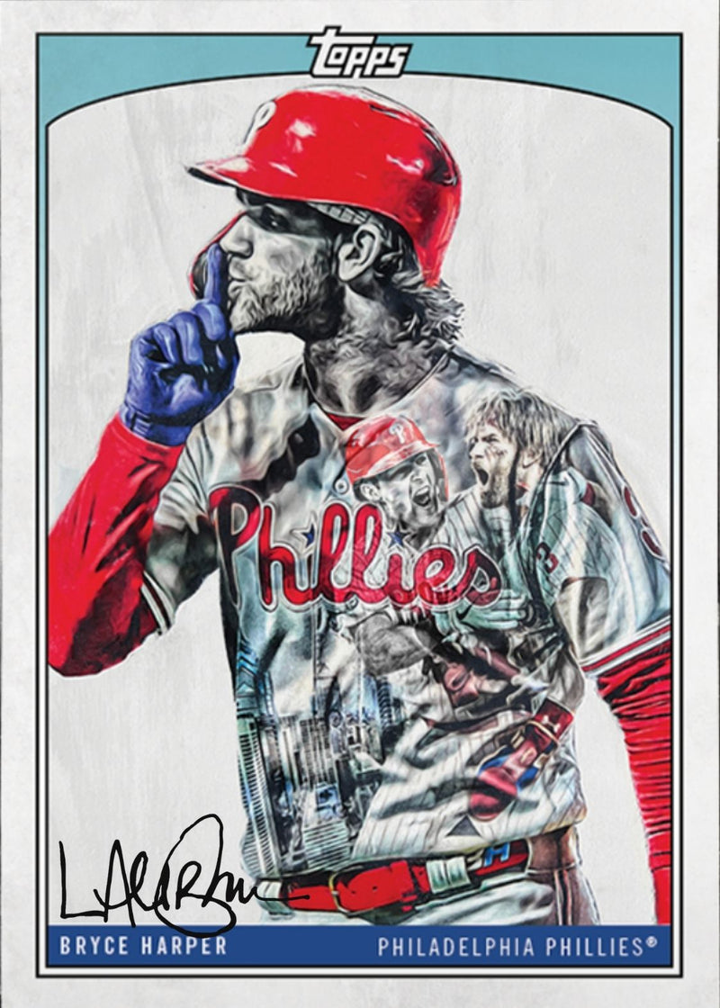 Bryce Harper — original artist-autographed LTX card
