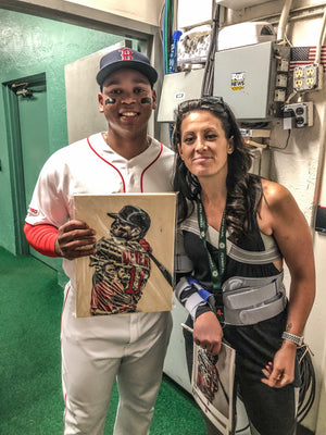 "Raffy 2 Scoops" (Rafael Devers) Boston Red Sox - Officially Licensed MLB Print - Limited Release