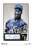 /5 Silver Artist Signature - Topps Wall Art (10x14) of card #206 by Lauren Taylor - Bo Jackson