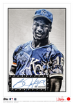 /20 Red Artist Signature - Topps Wall Art (10x14) of card #206 by Lauren Taylor - Bo Jackson