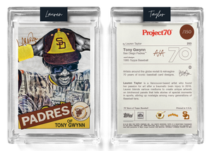 /150 Padre Brown Artist Signature - Topps Project 70 130pt card #253 by Lauren Taylor - Tony Gwynn