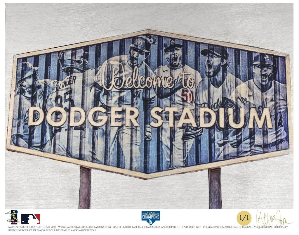 "Dodger Blue" (Los Angeles Dodgers) 2020 World Series Champions - Officially Licensed MLB Print - Commemorative GOLD SIGNATURE Limited Release /1