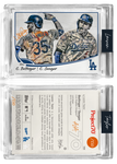 /150 Orange Artist Signature - Topps Project 70 130pt card #104 by Lauren Taylor - Cody Bellinger / Corey Seager