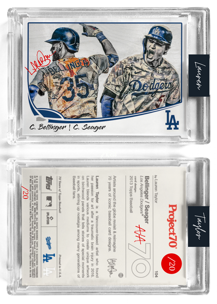 Topps Project70® Card 104 - 2013 Corey Seager / Cody Bellinger by Lauren  Taylor - Print Run: 4780