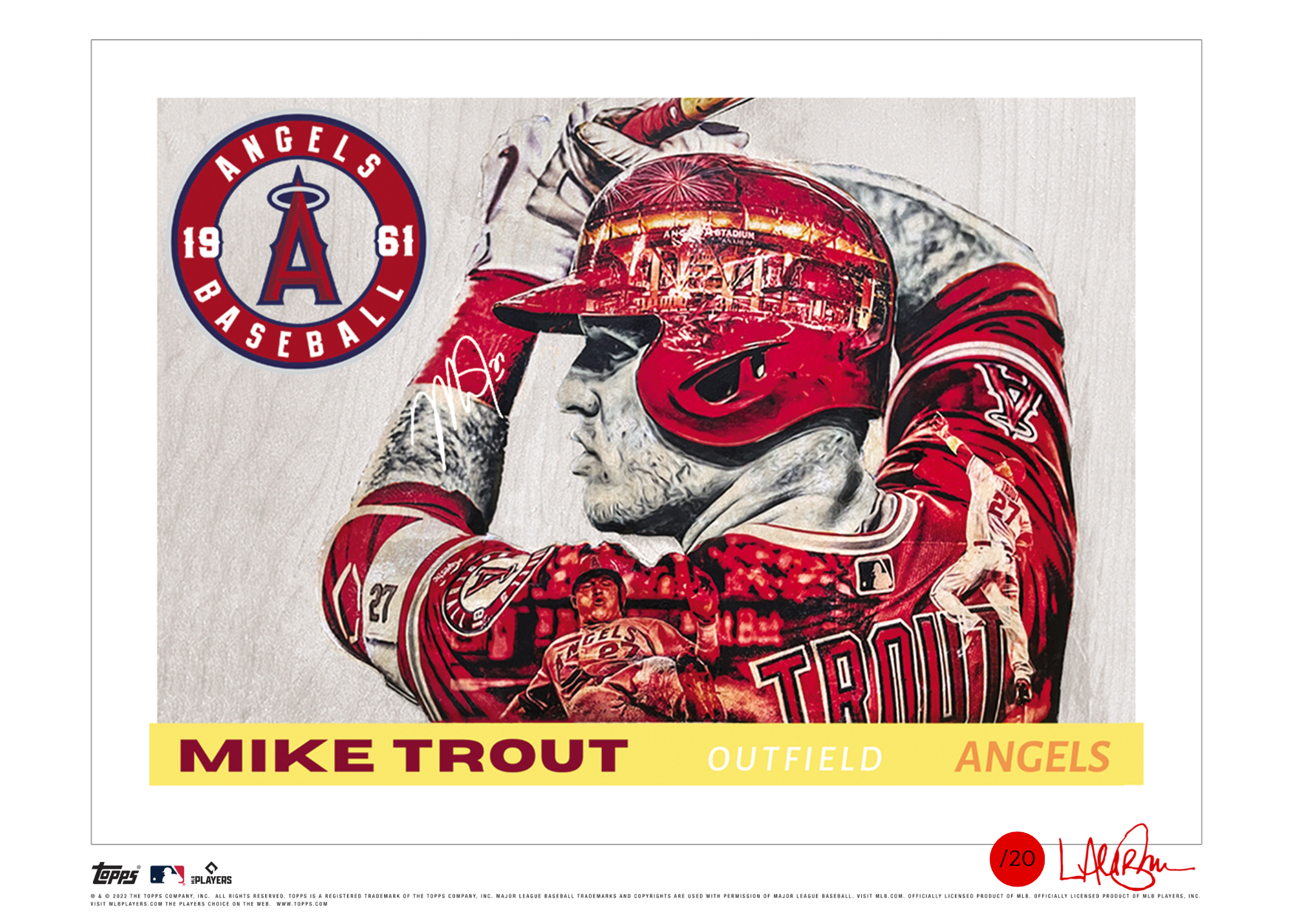 Buy Mike Trout Poster Mike Trout Print Los Angeles Angels Wall Art