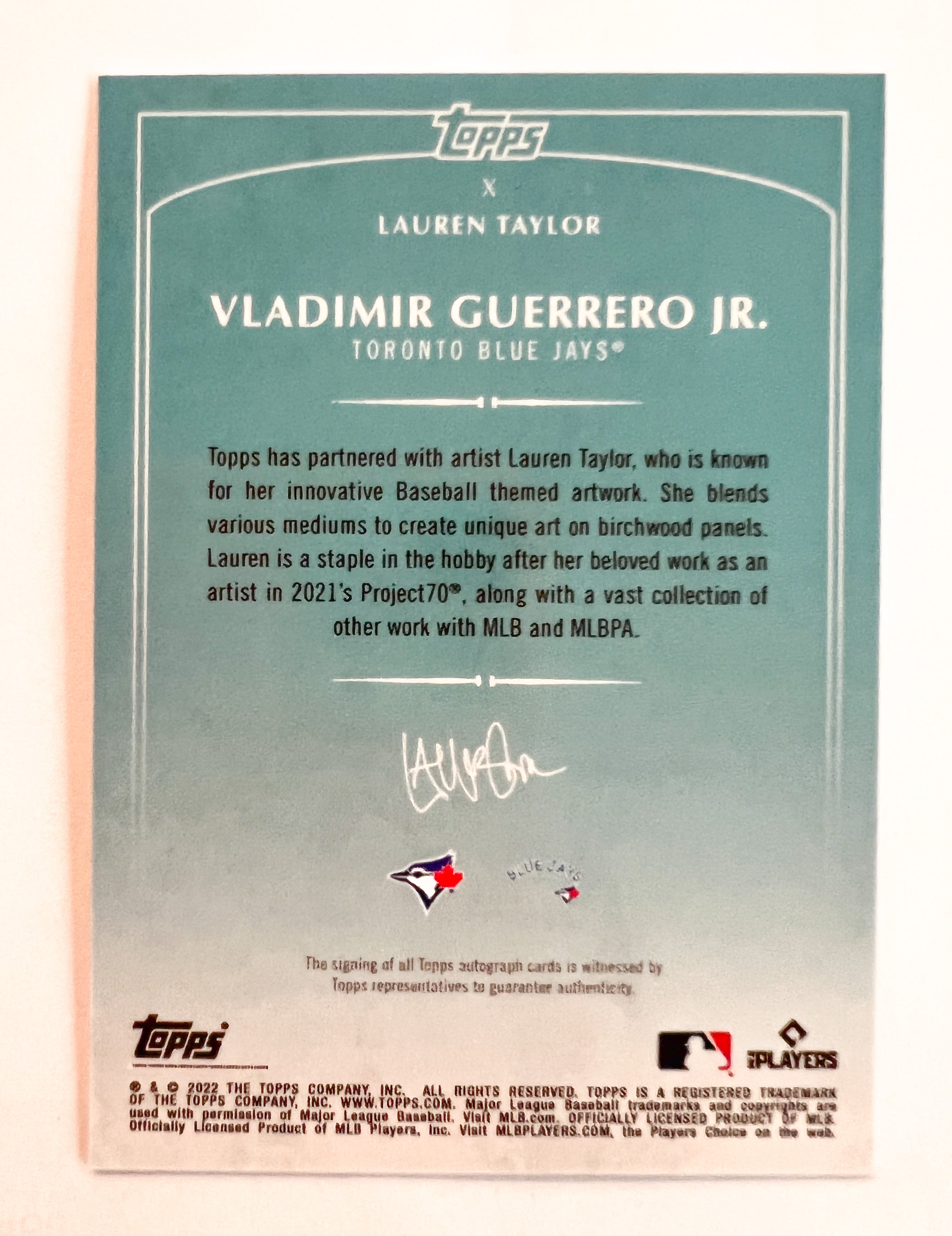 Lauren Taylor x Topps - Artist Autographed Vladimir Guerrero Jr. - NSCC Exclusive Variant