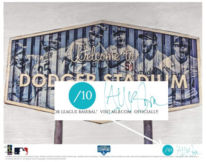 "Dodger Blue" (Los Angeles Dodgers) 2020 World Series Champions - Officially Licensed MLB Print - Commemorative TEAL SIGNATURE Limited Release /10