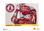 /75 Orange Artist Signature - Topps Wall Art (10x14) of card #159 by Lauren Taylor - Mike Trout