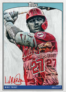 On-Card Autograph & Game Used Base # to 10 - Mike Trout & Aaron