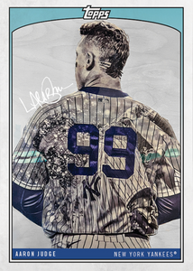 Lauren Taylor x Topps - SILVER CHROME Artist Autographed /5 - Aaron Judge Base Card