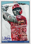 Lauren Taylor x Topps - NAVY Artist Autographed /25 - Mike Trout Base Card