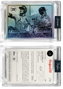1/1 Metallic Chrome Artist Signature - Devers/Arenado - Foil Variant 130pt Card #ASG09 by Lauren Taylor - Baseball Card