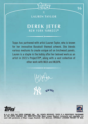 Lauren Taylor x Topps - Artist Autographed Derek Jeter Base Card