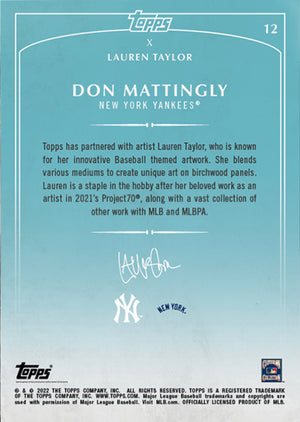 Lauren Taylor x Topps - Artist Autographed Don Mattingly Base Card