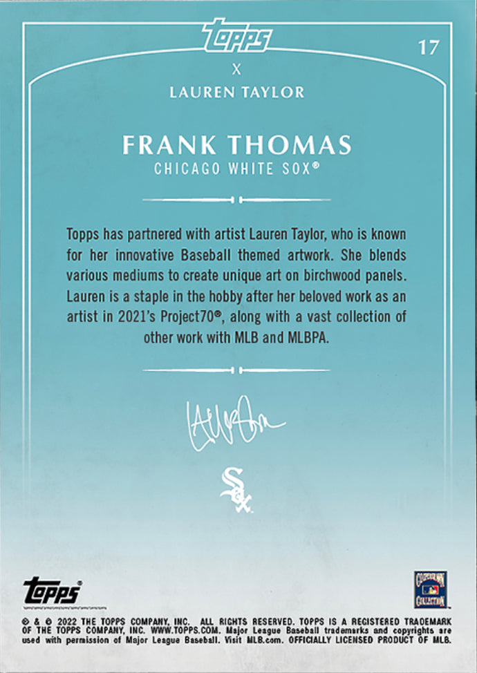 Lauren Taylor x Topps - Artist Autographed Frank Thomas Base Card