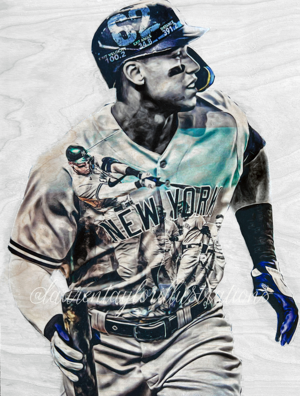 Rotowear Aaron Judge: Home Run Tour Shirt | 62 HR Al Record 2022 NY Baseball XL