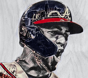 "Super Rosario" (Eddie Rosario) Atlanta Braves 2021 World Series Champions - Officially Licensed MLB Print - Limited Release /500