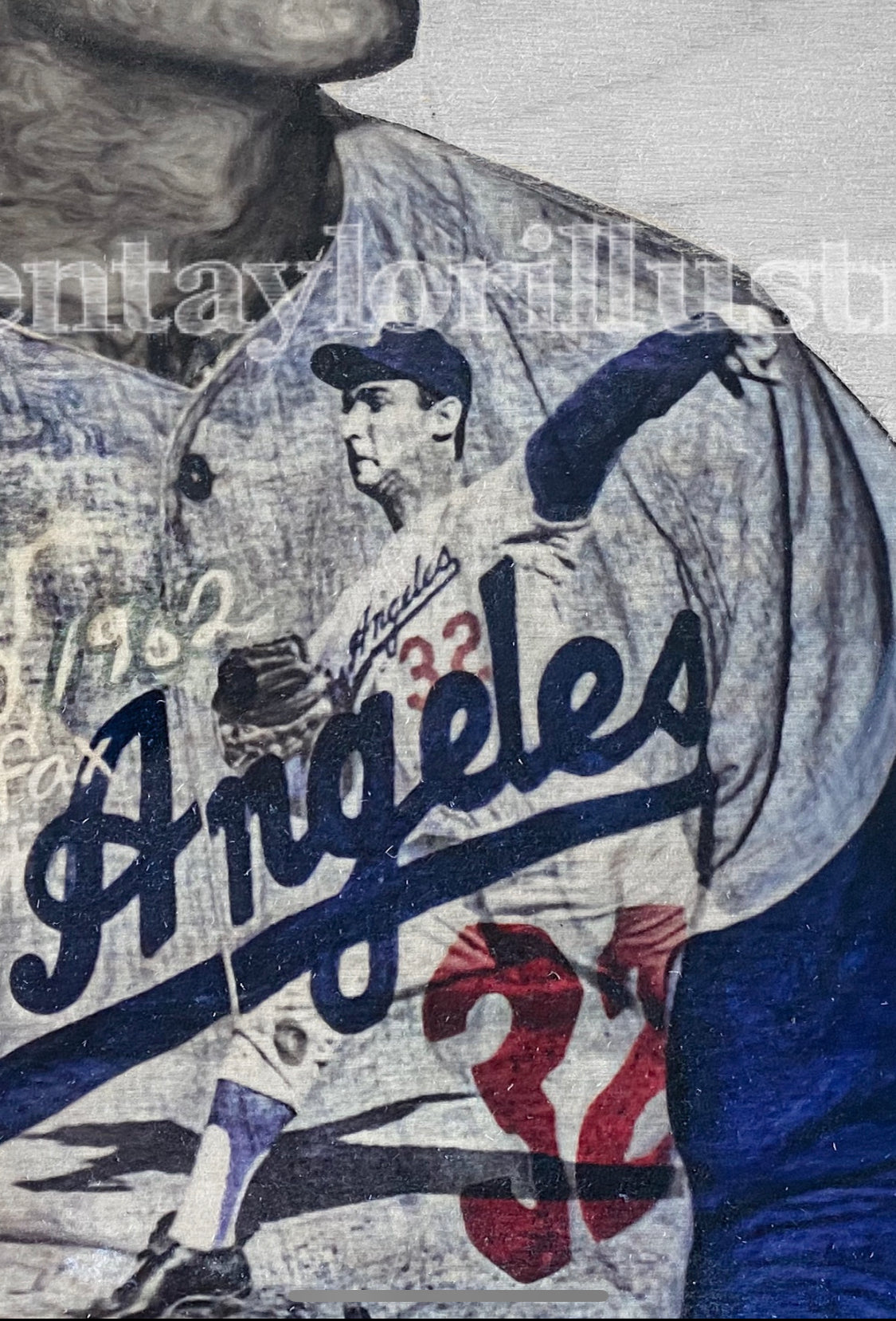 The Left Arm of God (Sandy Koufax) Los Angeles Dodgers - 1/1 Original on  Wood