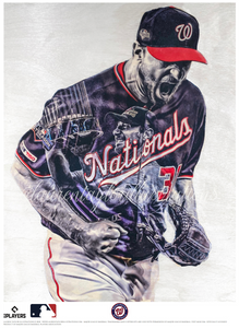 "Mad Max" (Max Scherzer) Washington Nationals - Officially Licensed MLB Print - Limited Release