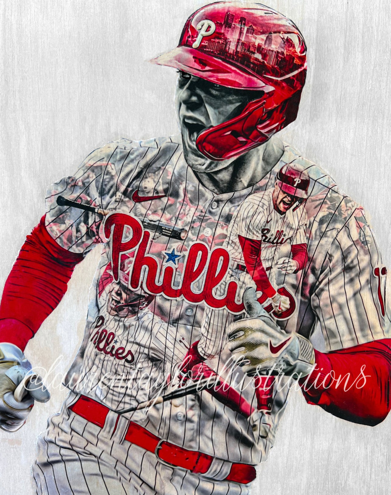 Rhys Hoskins Philadelphia Phillies Autographed 11 x 14 Spotlight