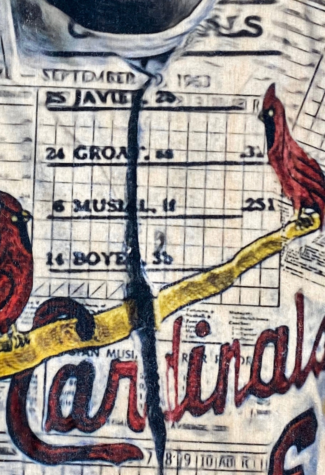 "The Man" (Stan Musial) St. Louis Cardinals - 1/1 Original on Wood