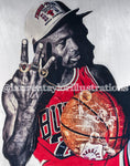 "1993" (Michael Jordan) Chicago Bulls - 1/1 ORIGINAL on Birchwood