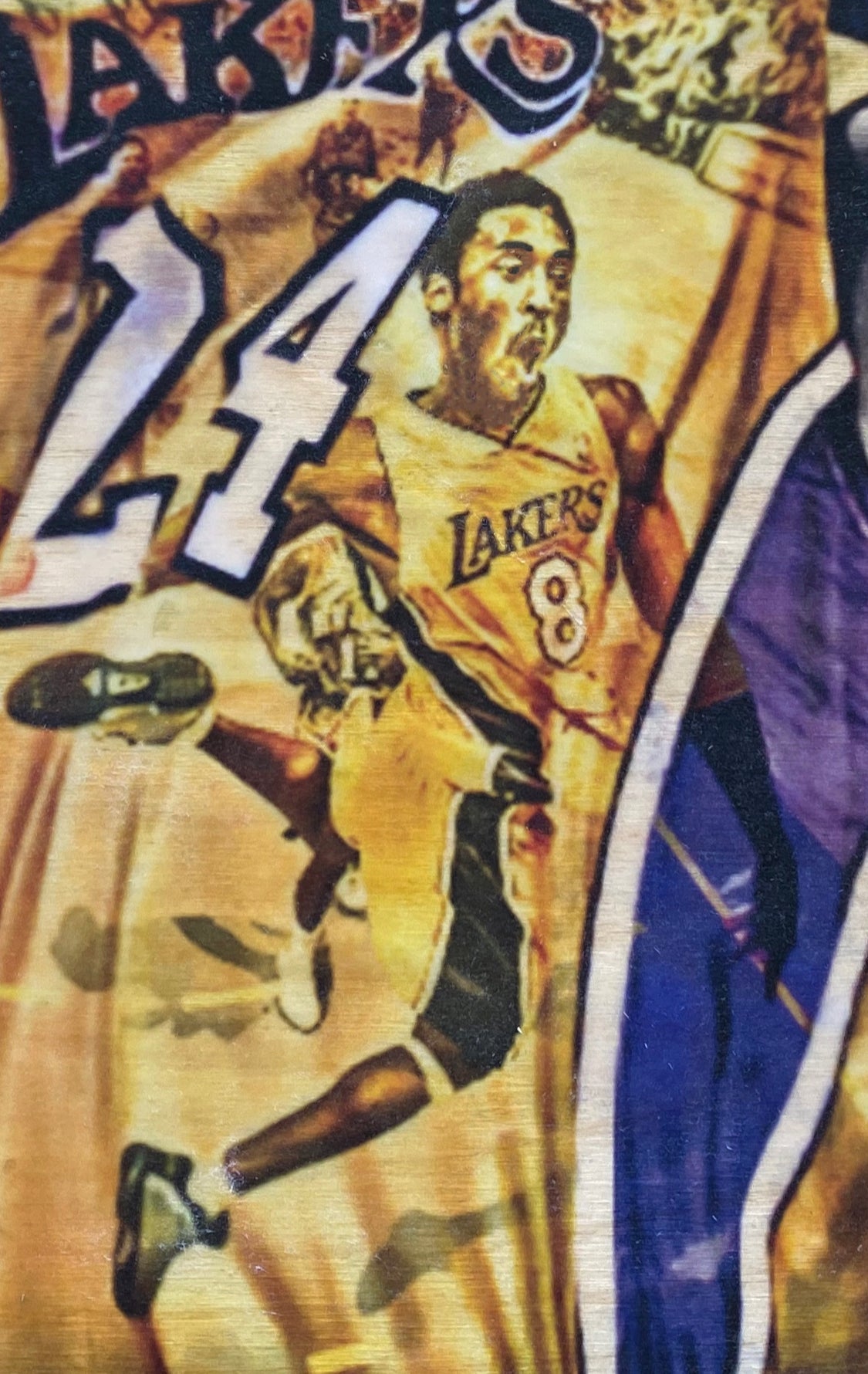 "Mamba Mentality" (Kobe Bryant) - Los Angeles Lakers - Mixed Media Original on Wood