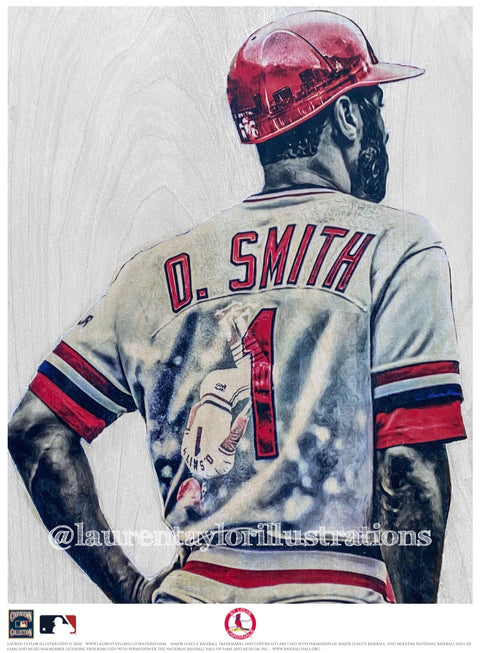 "The Wizard" (Ozzie Smith) St. Louis Cardinals - Officially Licensed MLB Cooperstown Collection Print - Limited Release