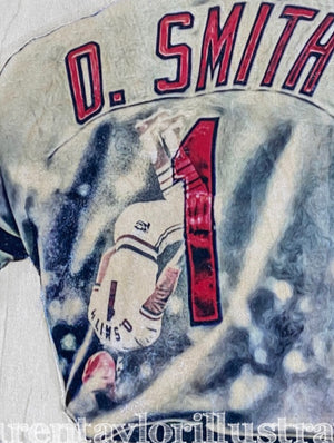 "The Wizard" (Ozzie Smith) St. Louis Cardinals - Officially Licensed MLB Cooperstown Collection Print - Limited Release