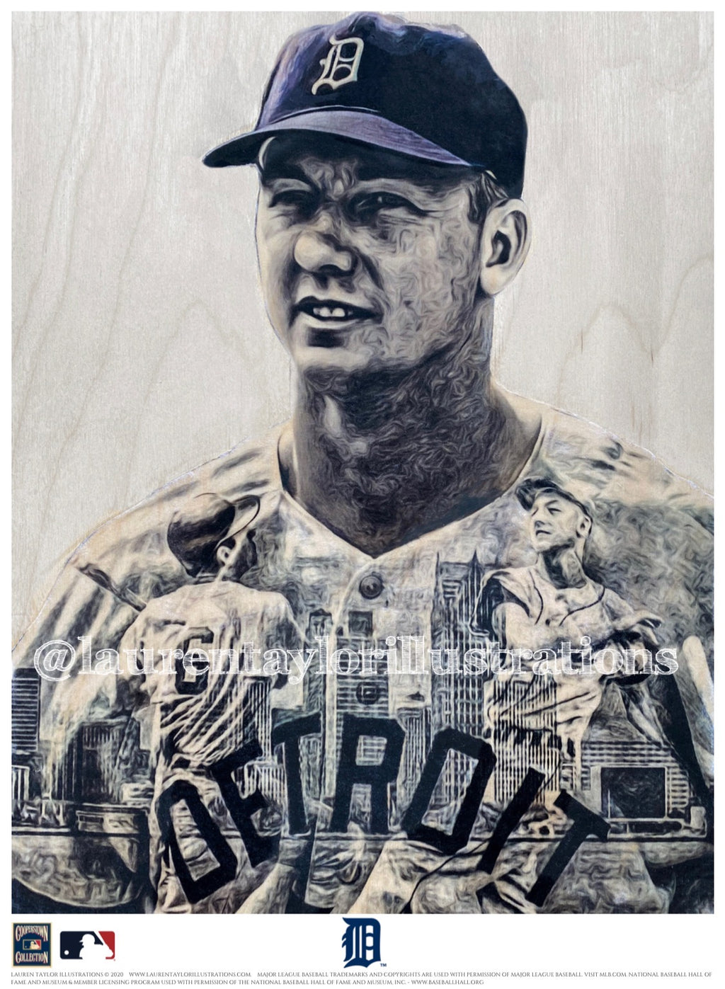 "Mr. Tiger" (Al Kaline) Detroit Tigers - Officially Licensed MLB Cooperstown Collection Print - Limited Release