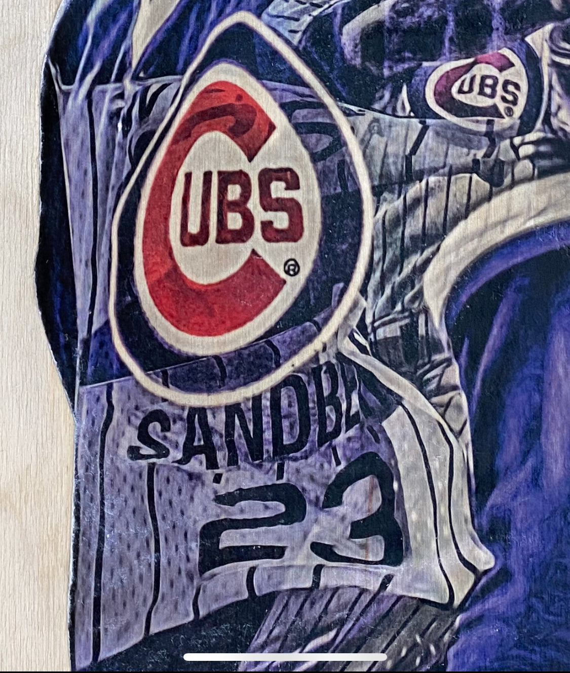 "Ryno" (Ryne Sandberg) Chicago Cubs - 1/1 Original on Wood