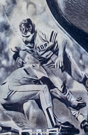 "The Hit Man" (Don Mattingly) New York Yankees - 1/1 Original on Wood