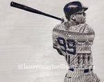 "99" (Aaron Judge) New York Yankees - 1/1 Original on Wood