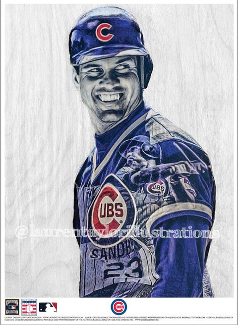 "Ryno" (Ryne Sandberg) Chicago Cubs - Officially Licensed MLB Cooperstown Collection Print - Limited Release