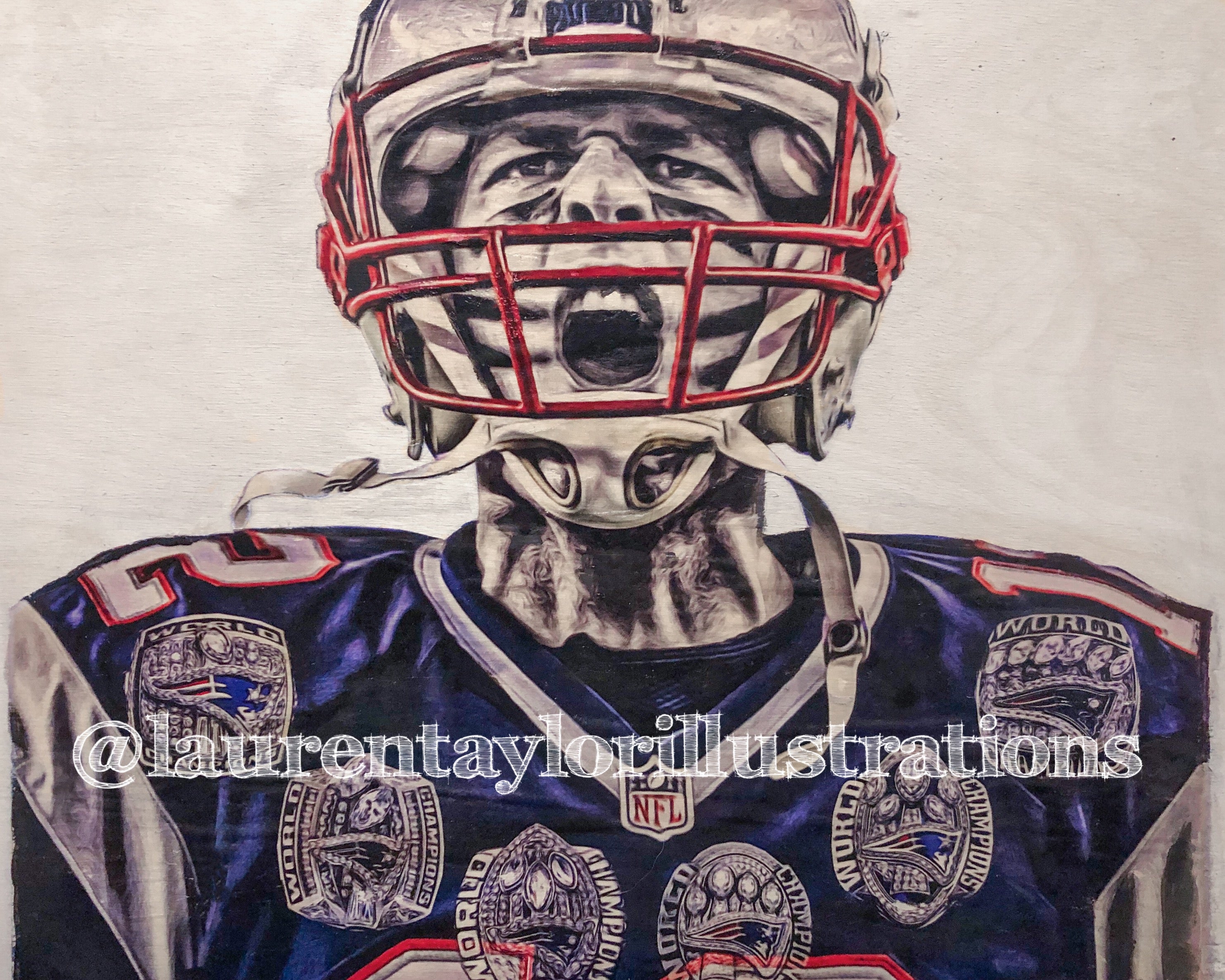 "Brady" - New England - Print (Updated with the 6th Ring!)