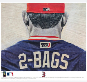 2 BAGS (Mitch Moreland) - Officially Licensed MLB Print - Limited Re